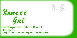 nanett gal business card